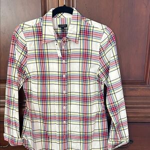Talbots Multicolor Plaid Button Down Shirt/XS/NWT